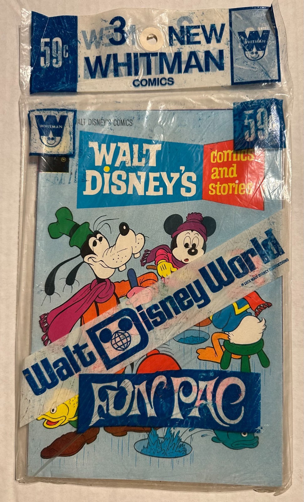 WHITMAN DISNEYWORLD FUN PAC 3 PACK  SEALED      9.2 NEAR MINT-
