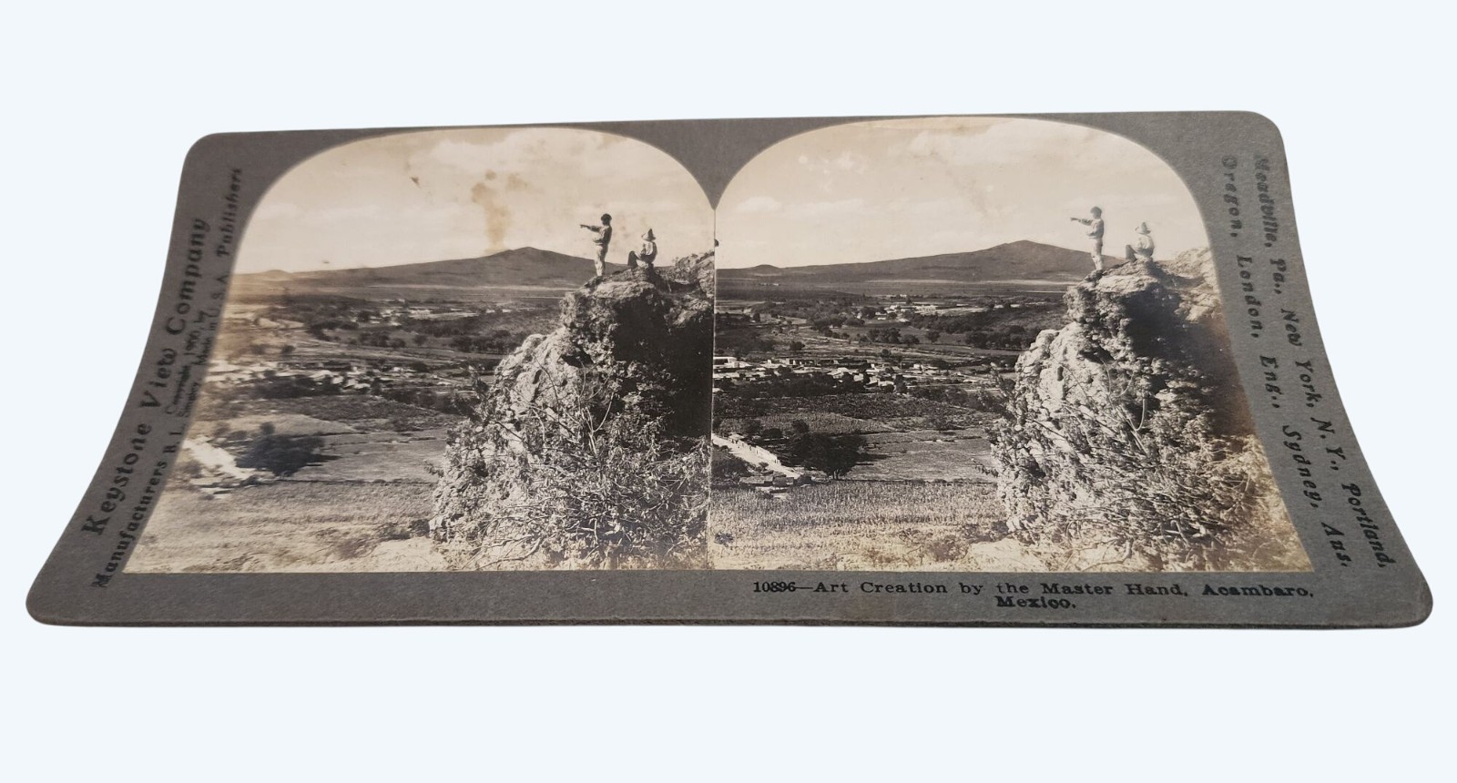 Antique Keystone Stereoview Art Creation By The Master Hand Acambaro Mexico