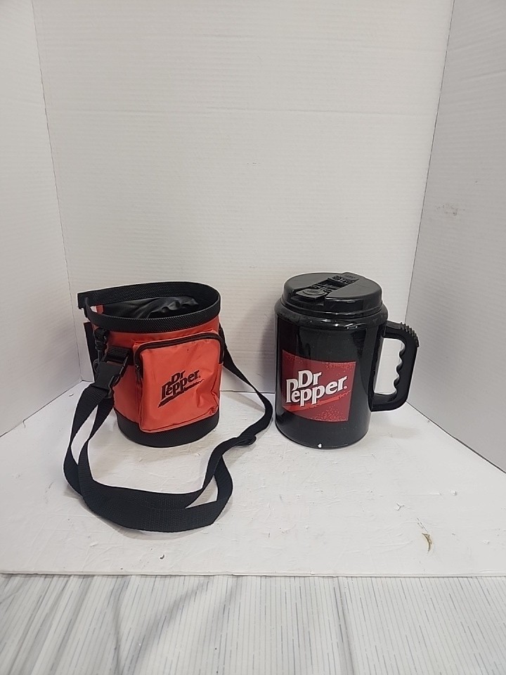 Vintage Betras Dr. Pepper Black 64 oz Insulated Mug Drink Big Gulp Thermos