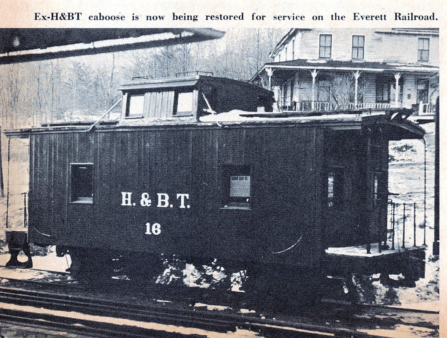 Everett PA H&BT Sees Wooden Cupola Caboose Restoration 5.25 x 4\