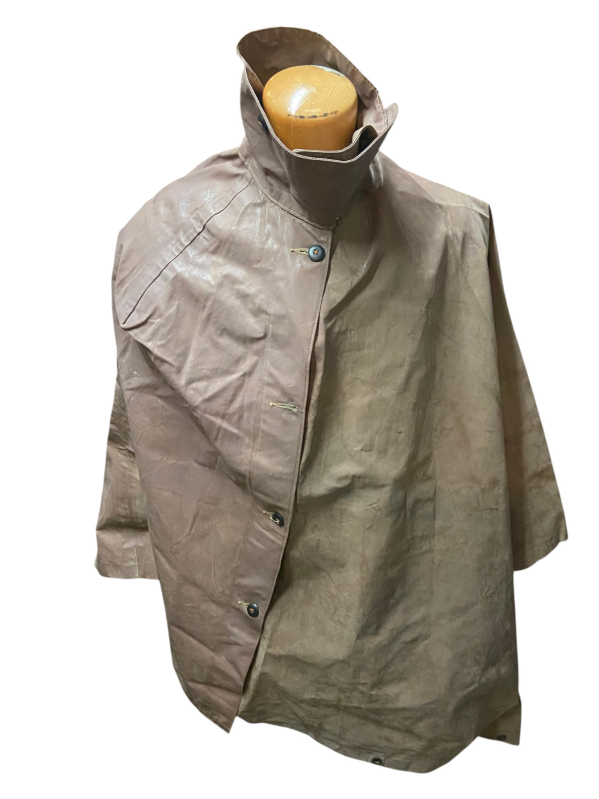 WW2 Canadian Army C Broad Arrow Stamped Rain Poncho - Dated 1943