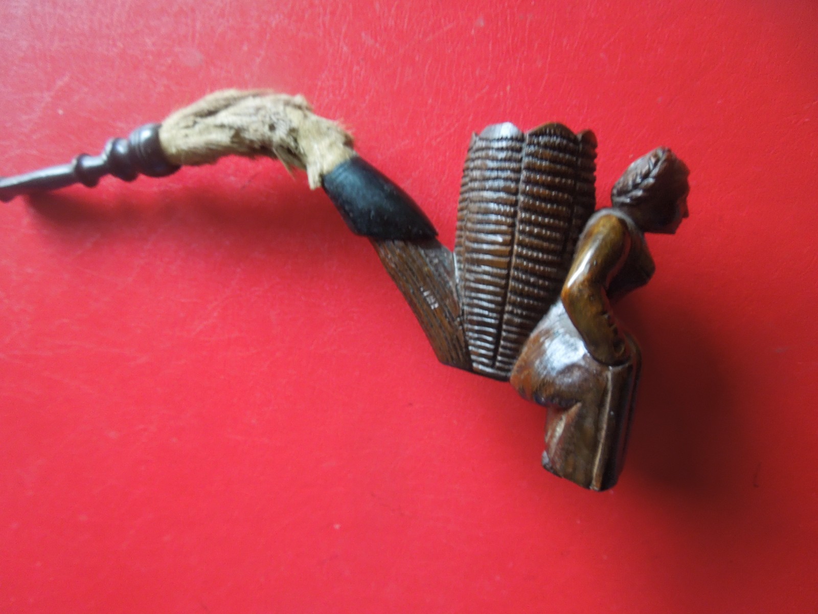 J8003 ANTIQUE GERMAN NICE WOMAN WOOD CARVED TABACCO PIPE SEE DESCRIP J8003 ANTIQUE GERMAN NICE WOMAN WOOD CARVED TABACCO PIPE SEE DESCRIP