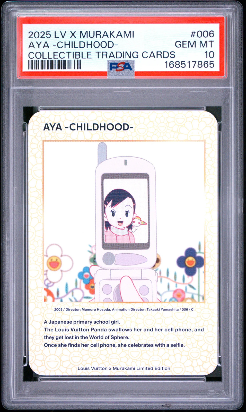 2025 Louis Vuitton X Murakami Trading Cards LV Aya -Childhood- #006 PSA 10