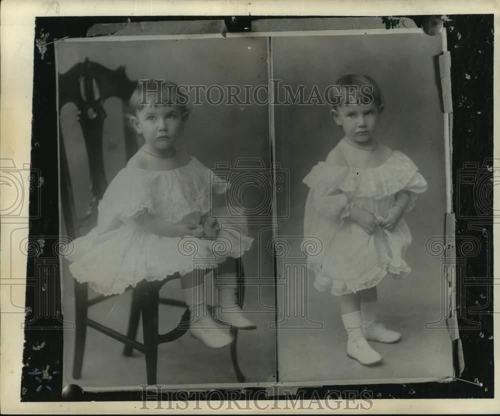 1959 Press Photo Playwright Lillian Hellman at 3 years old in composite 1959 Press Photo Playwright Lillian Hellman at 3 years old in composite