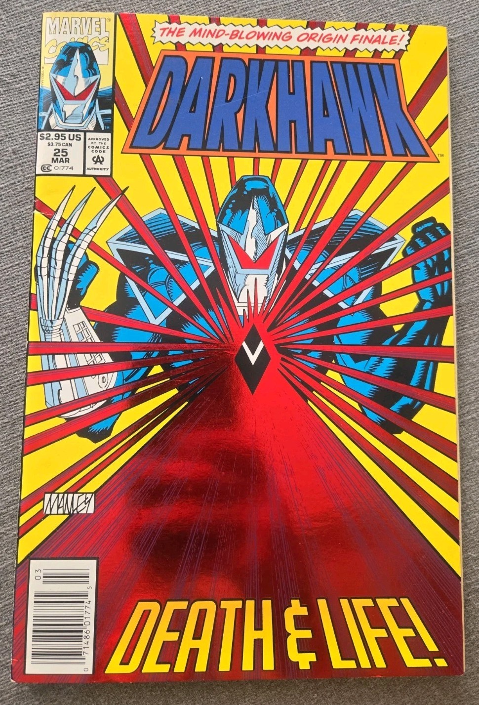 Darkhawk #25 Finale Marvel Comics Vintage Newsstand Edition (Includes Poster) Darkhawk #25 Finale Marvel Comics Vintage Newsstand Edition (Includes Poster)
