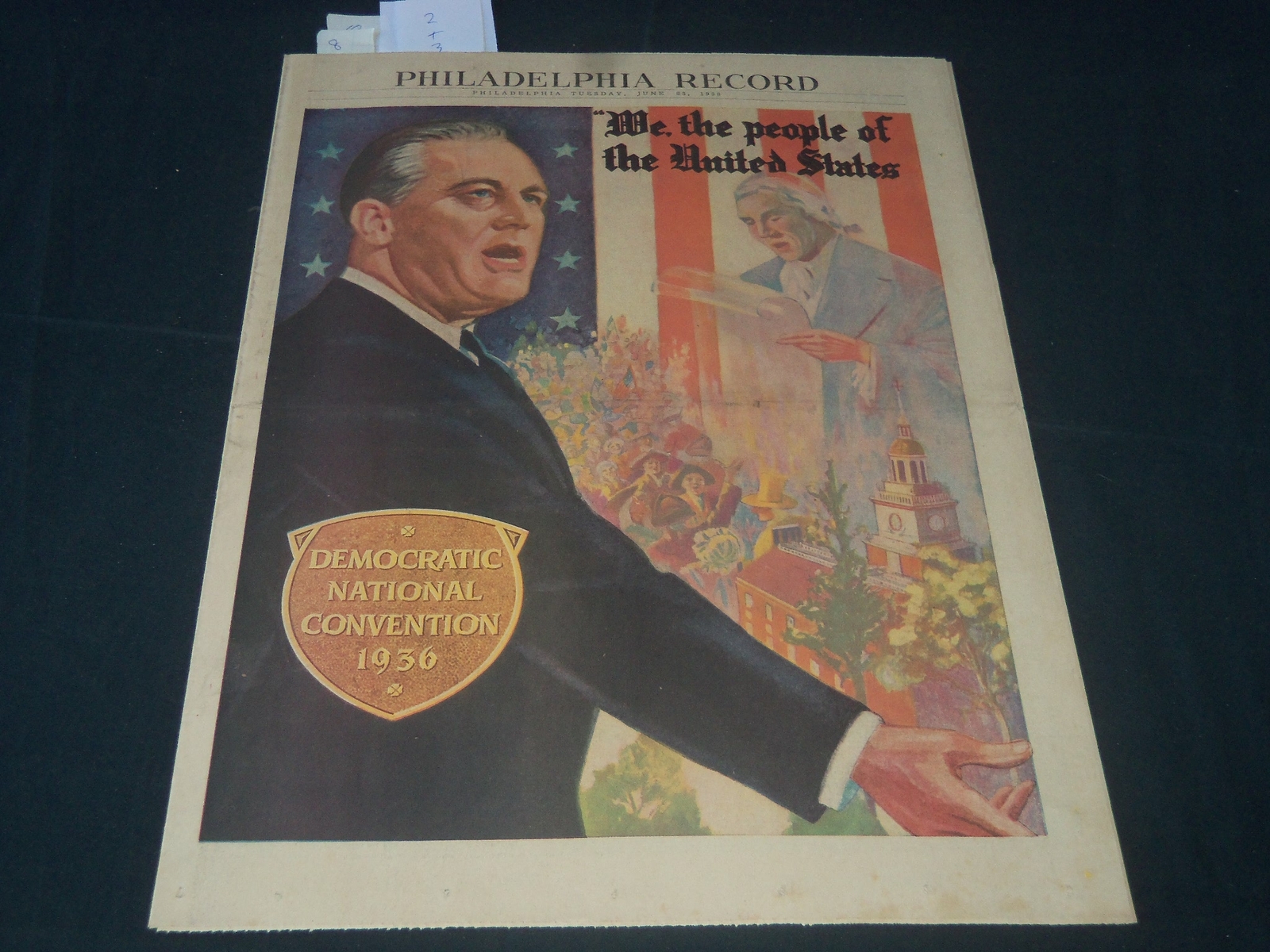 1936 JUNE 23 PHILADELPHIA RECORD DEMOCRATIC NATIONAL CONVENTION SECTION- NT 7238 1936 JUNE 23 PHILADELPHIA RECORD DEMOCRATIC NATIONAL CONVENTION SECTION- NT 7238
