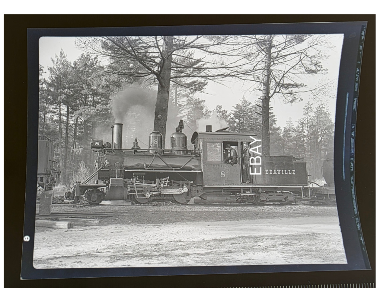 5/2/48 Edaville Railroad Locomotive No. 8 Carver, MA Photo Negative 5/2/48 Edaville Railroad Locomotive No. 8 Carver, MA Photo Negative