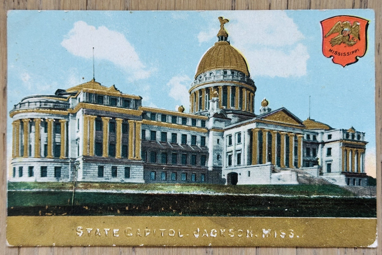 Mississippi State Capitol Jackson MS 1911 Antique POSTED Postcard RPO Rail Mark Mississippi State Capitol Jackson MS 1911 Antique POSTED Postcard RPO Rail Mark
