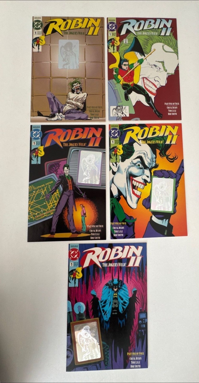 Robin II: The Joker\'s Wild #1 Complete 5-Variant Direct Edition Set All 4 Holog