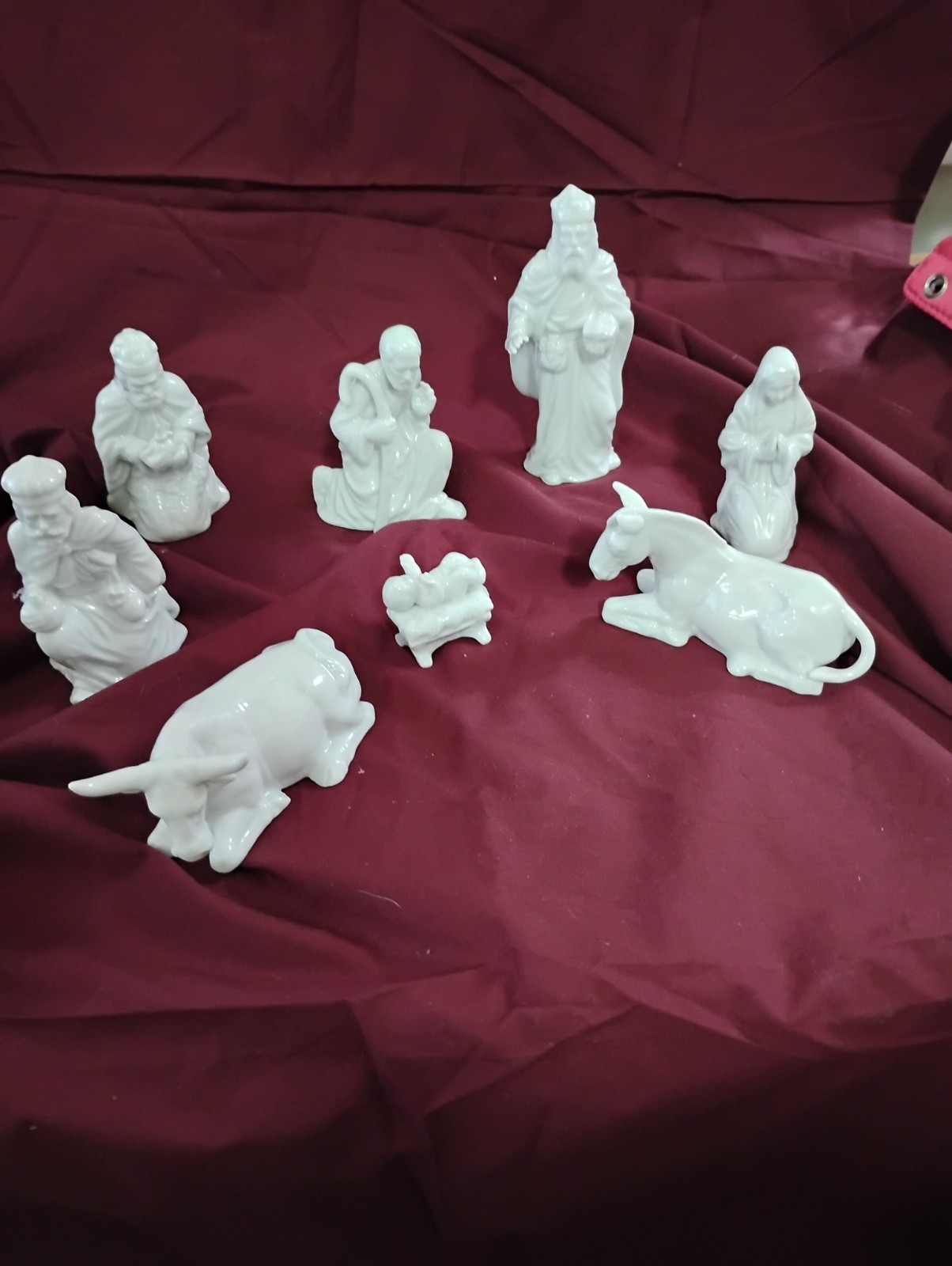 Vintage Fitz and Floyd Nativity Set White Bethlehem 8 Piece Jesus Mary Joseph Vintage Fitz and Floyd Nativity Set White Bethlehem 8 Piece Jesus Mary Joseph