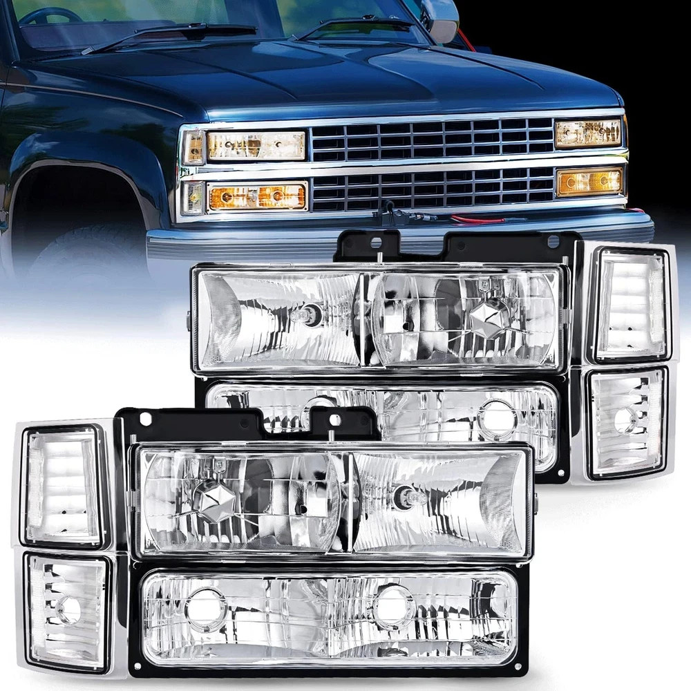 Headlight Assembly Compatible with 1994-1998 Chevy C/K Silverado