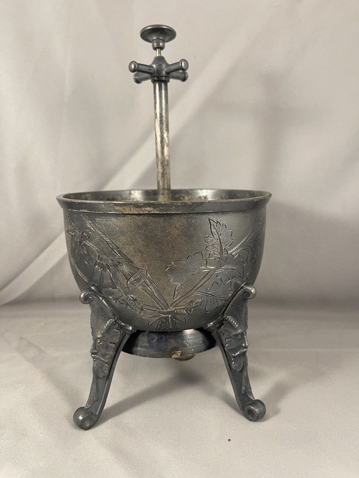 Antique 1870’s Victorian Silver Plate Reed & Barton Tea Waste Bowl Bell Hotel