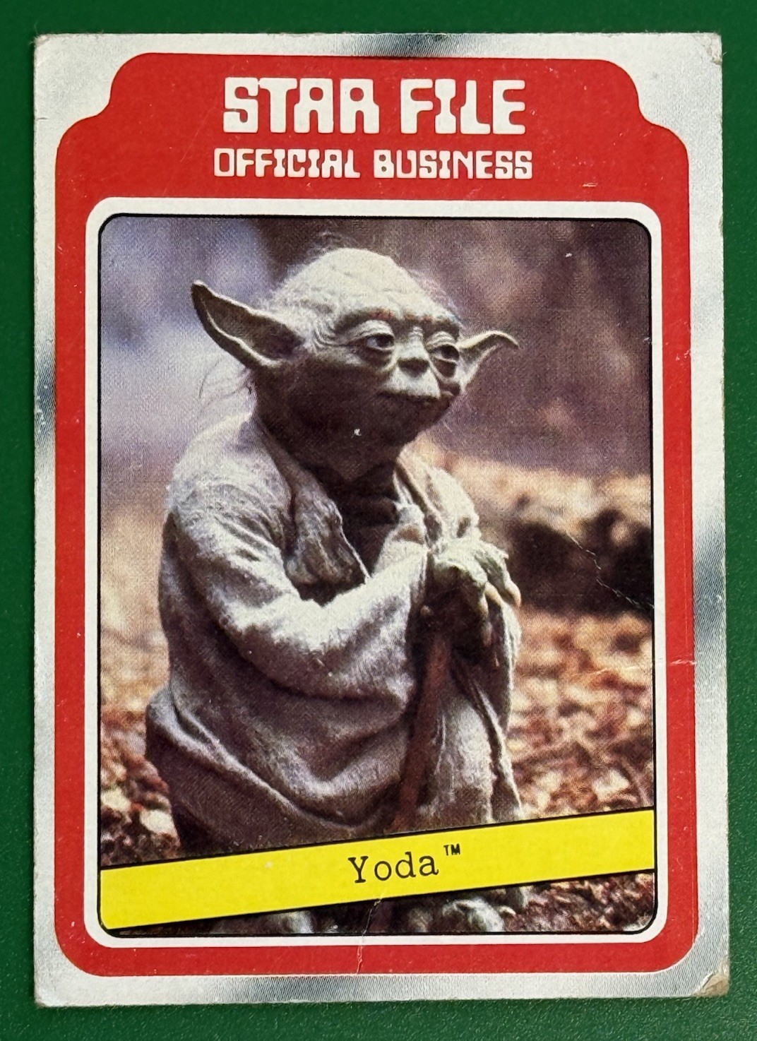 1980 Topps Star Wars The Empire Strikes Back YODA Star File #9 Rookie Card
