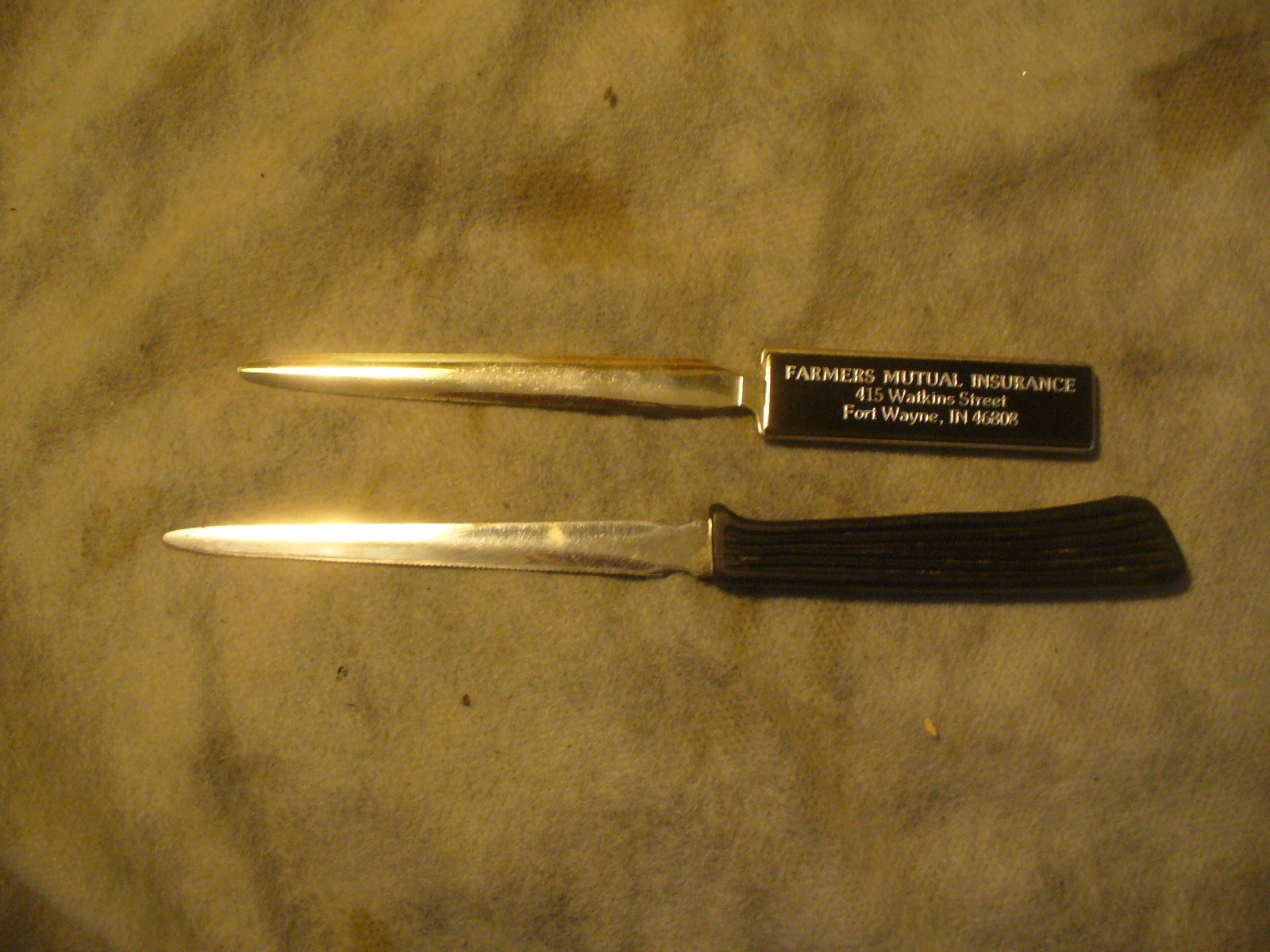 Lot of 2 Envelope Opener Farmer's Mutual Insurance Fort Wayne Indiana +