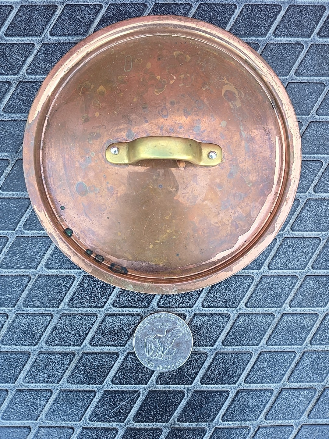 Nice Small Vintage Copper Lid☆ Little Old Copper Kitchen Cookware
