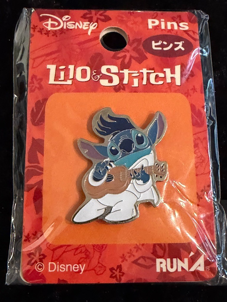 Disney Pin Elvis Stitch Japan RUNA Filmography Series Card 2003