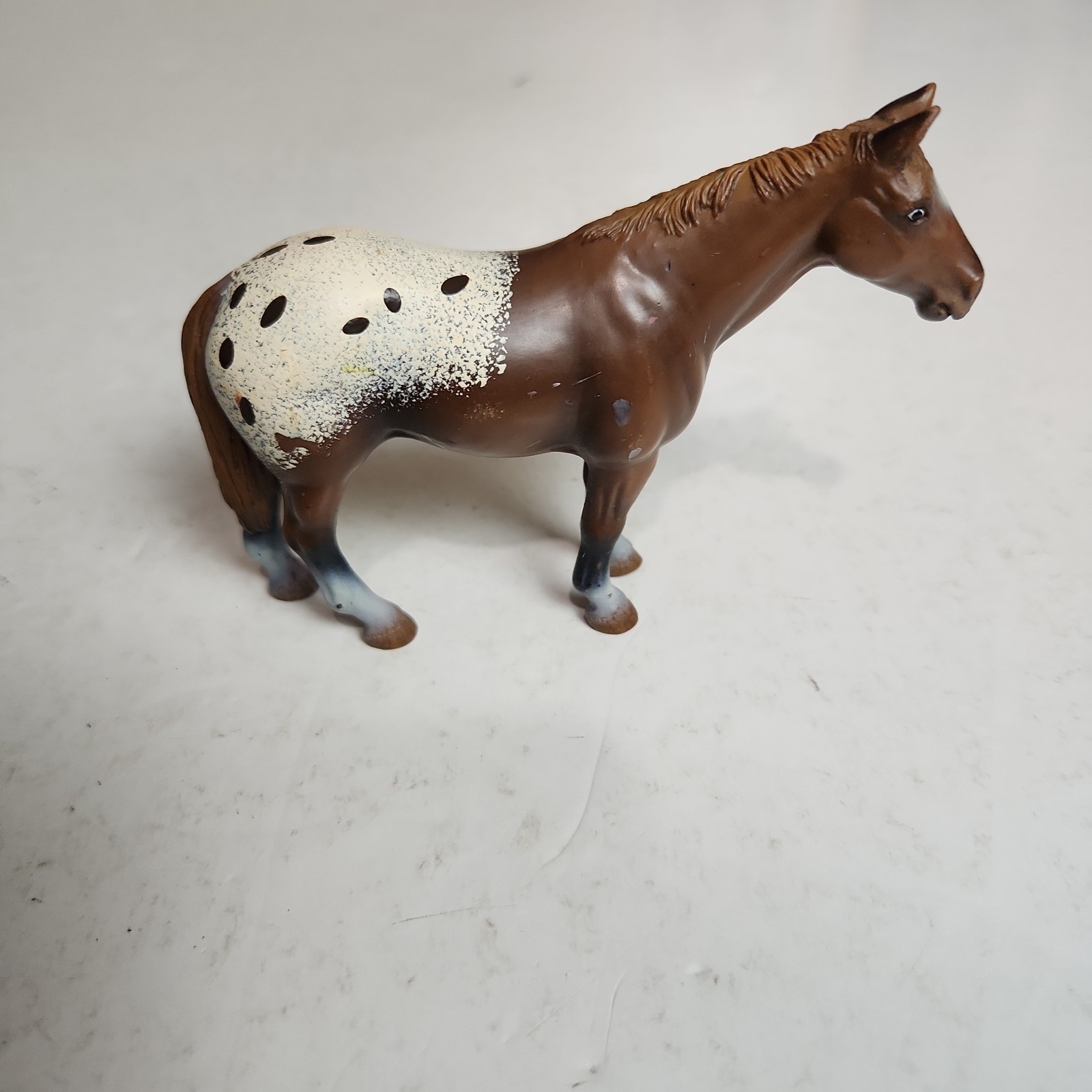 Schleich Appaloosa Stallion Figure Horse Gelding Brown White 2002 Retired #13271