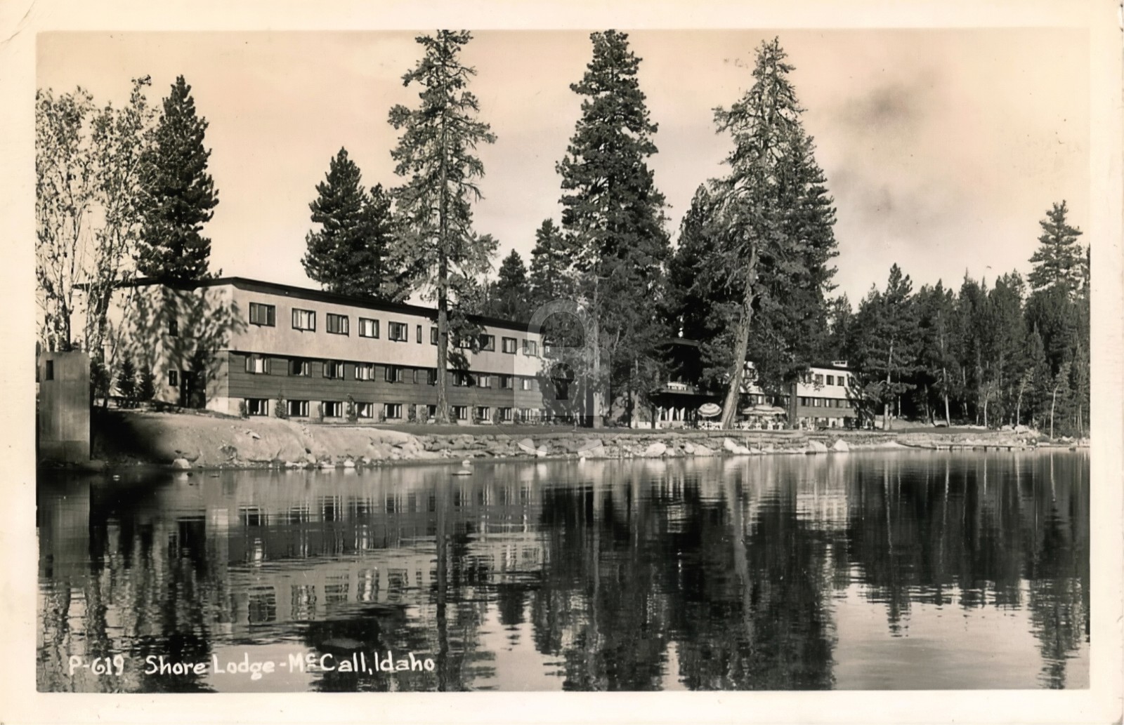 Shore Lodge McCall Idaho ID c1940s RPPC Photo Postcard COPY Shore Lodge McCall Idaho ID c1940s RPPC Photo Postcard COPY