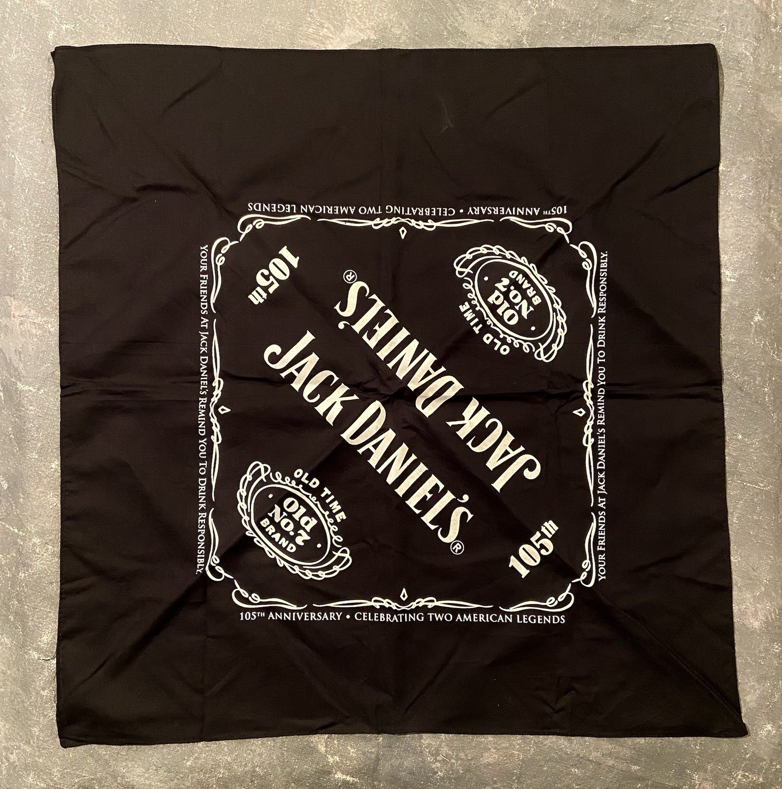 Lot Of 5 Vintage Harley Riders Bandanas Jack Daniel’s Army Navy  Ski Apache