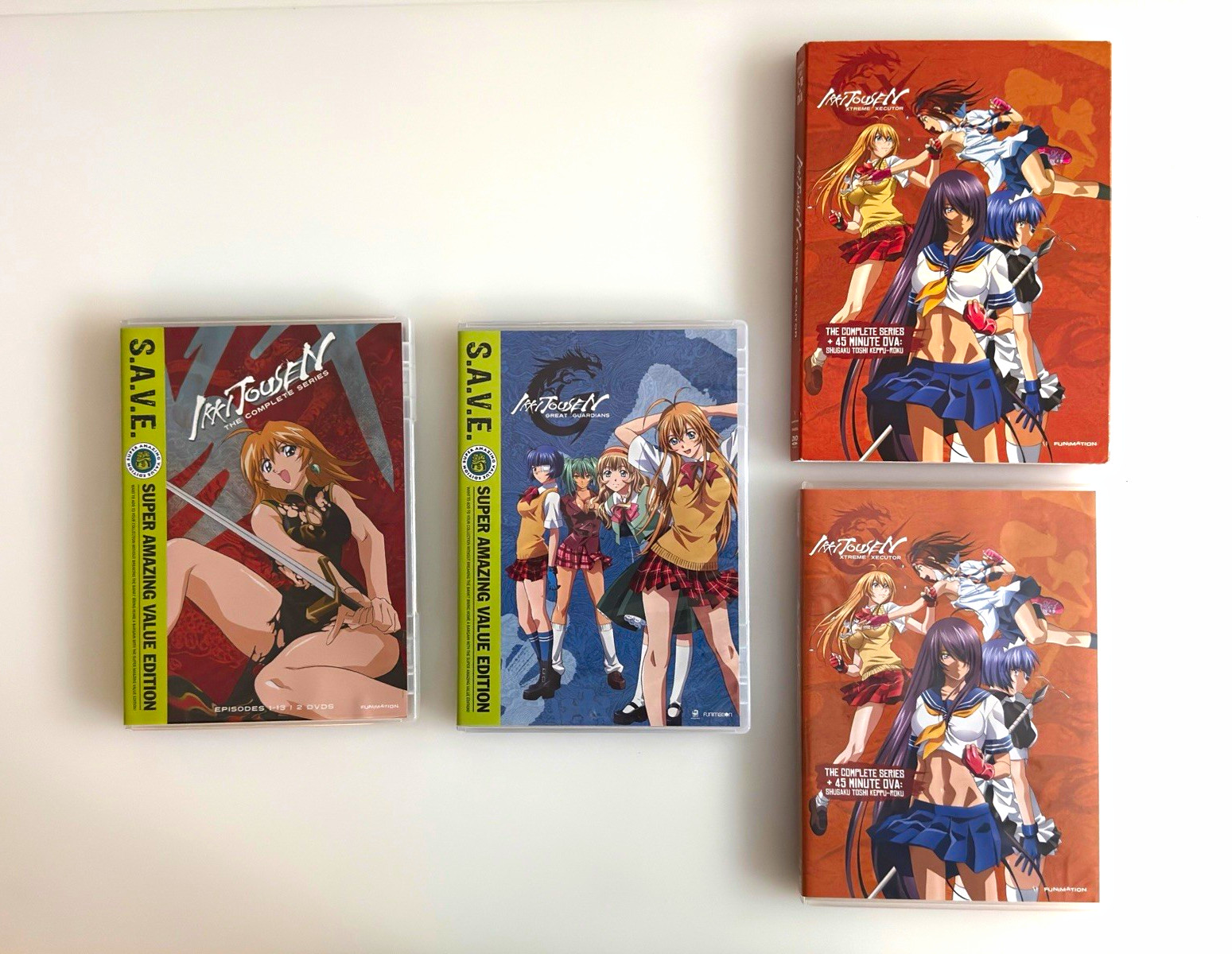 Funimation Ikki Tousen Seasons 1,3,4 DVD Bundle, English - VERY GOOD Funimation Ikki Tousen Seasons 1,3,4 DVD Bundle, English - VERY GOOD