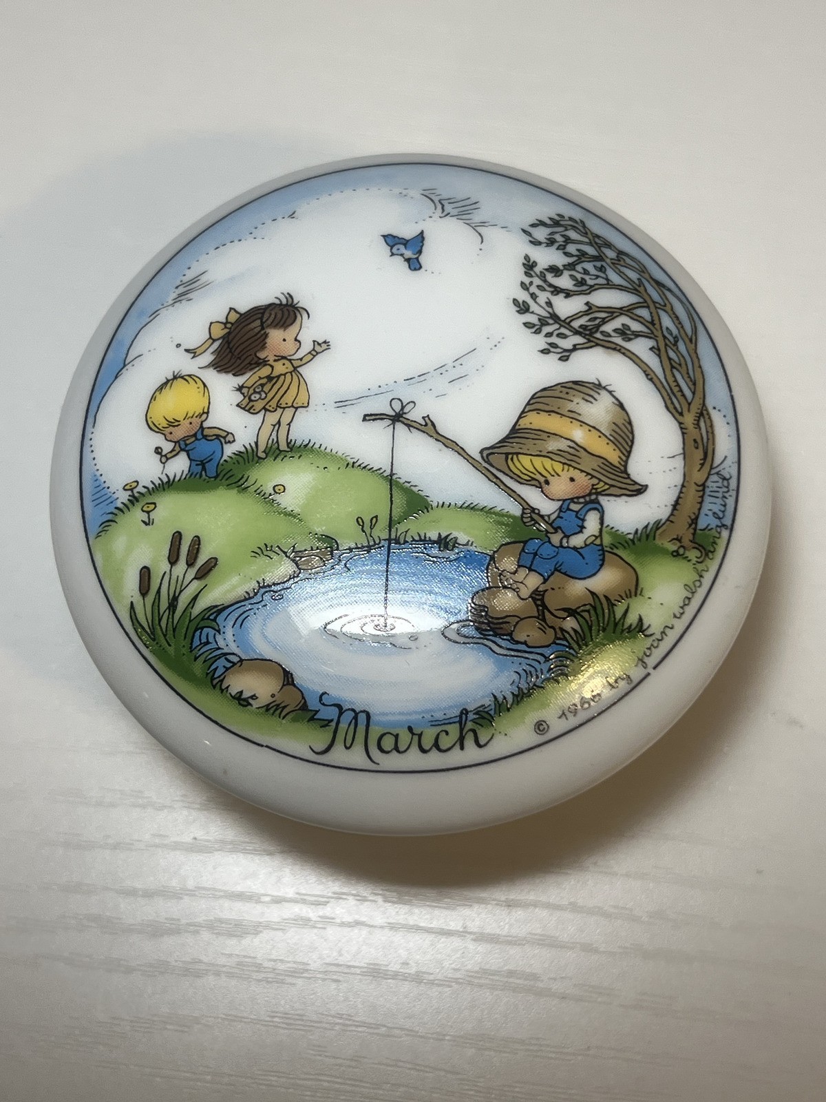 Vintage 1966 Joan Walsh Anglund March Trinket Box Ebeling Reuss W Germany Vintage 1966 Joan Walsh Anglund March Trinket Box Ebeling Reuss W Germany