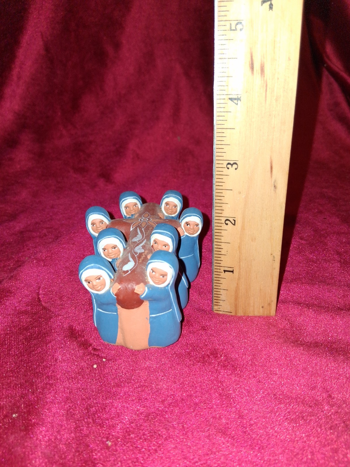 Vintage Simonetti Depose Italy Nun Figurine with candle and mug in habit Vintage Simonetti Depose Italy Nun Figurine with candle and mug in habit