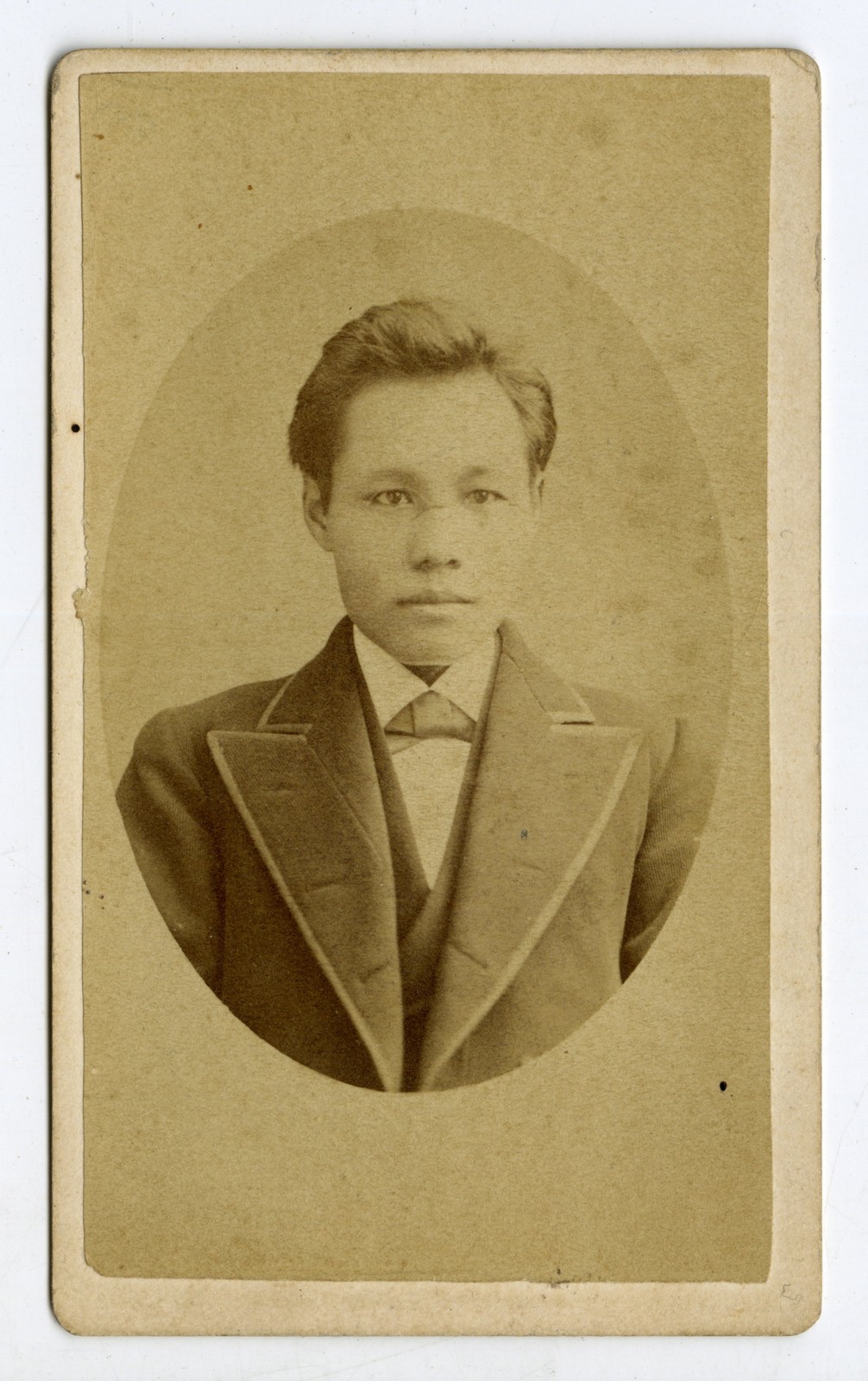 1877 Signed CDV 1st Japanese Student Kozu Senzaburo N.Y. Normal School Albany