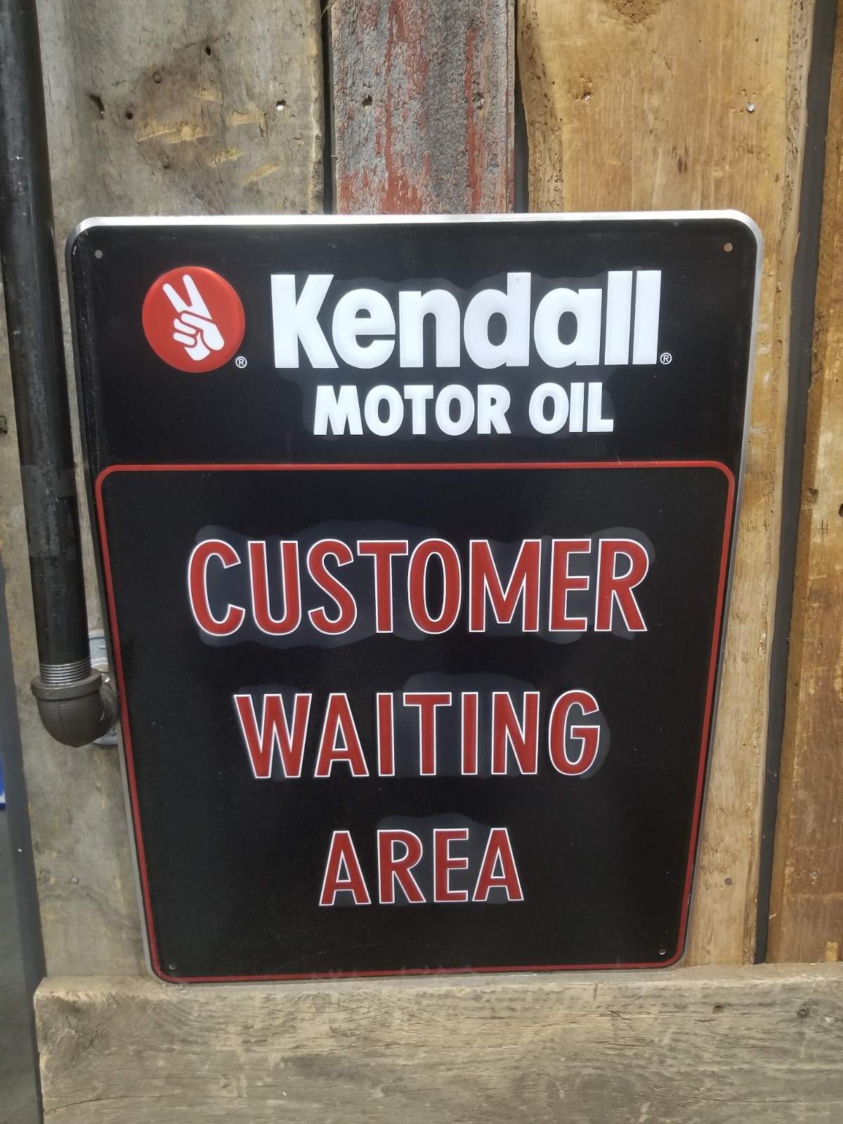 Vintage “NOS” Kendall Motor Oil Sign - Actual Service Station Advertising Vintage “NOS” Kendall Motor Oil Sign - Actual Service Station Advertising