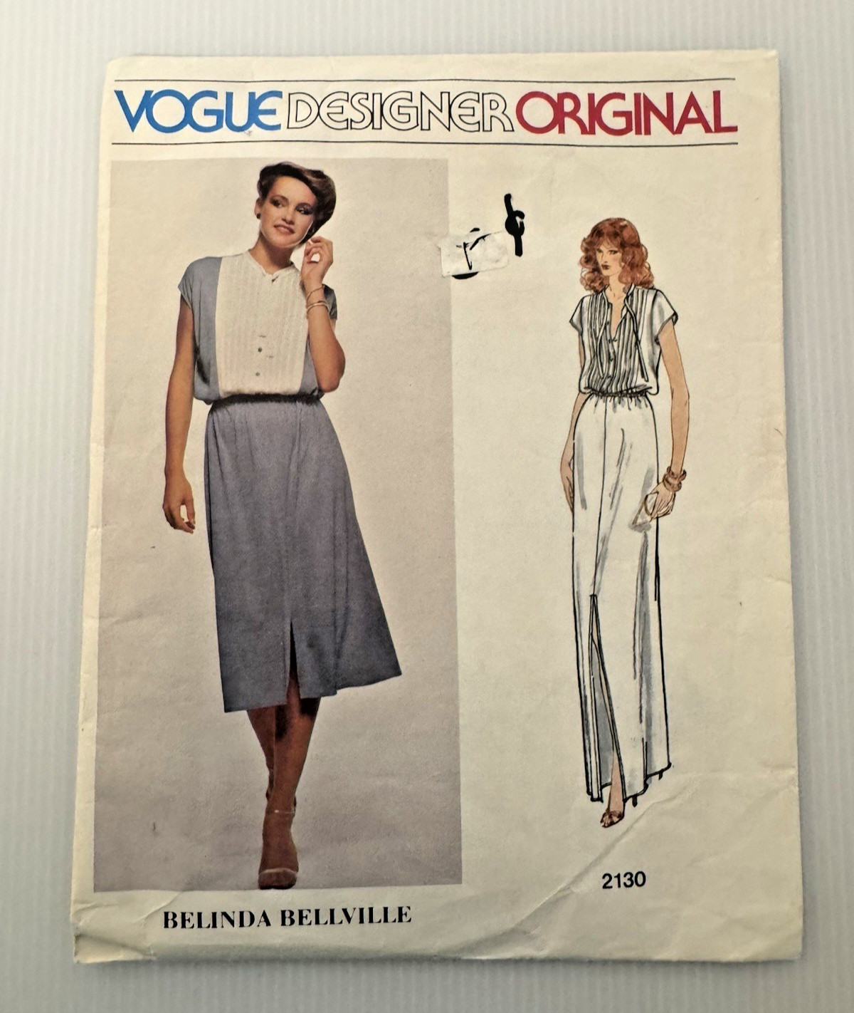 Vintage 70s Vogue Designer Original 2130 Belinda Bellville Dress Pattern Sz 8