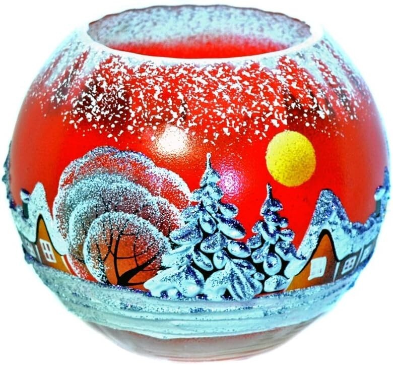 Victoria Bella 6429/220/RW, 7-Inch H Glass Vase with \