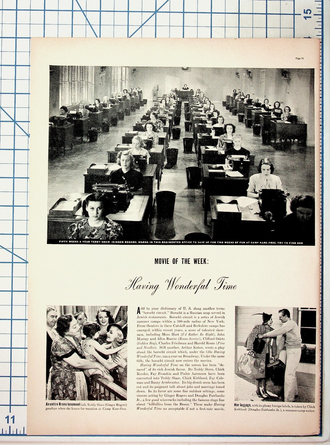 1938 Having Wonderful Time Magazine Article Ginger Rogers Douglas Fairbanks Jr. 1938 Having Wonderful Time Magazine Article Ginger Rogers Douglas Fairbanks Jr.