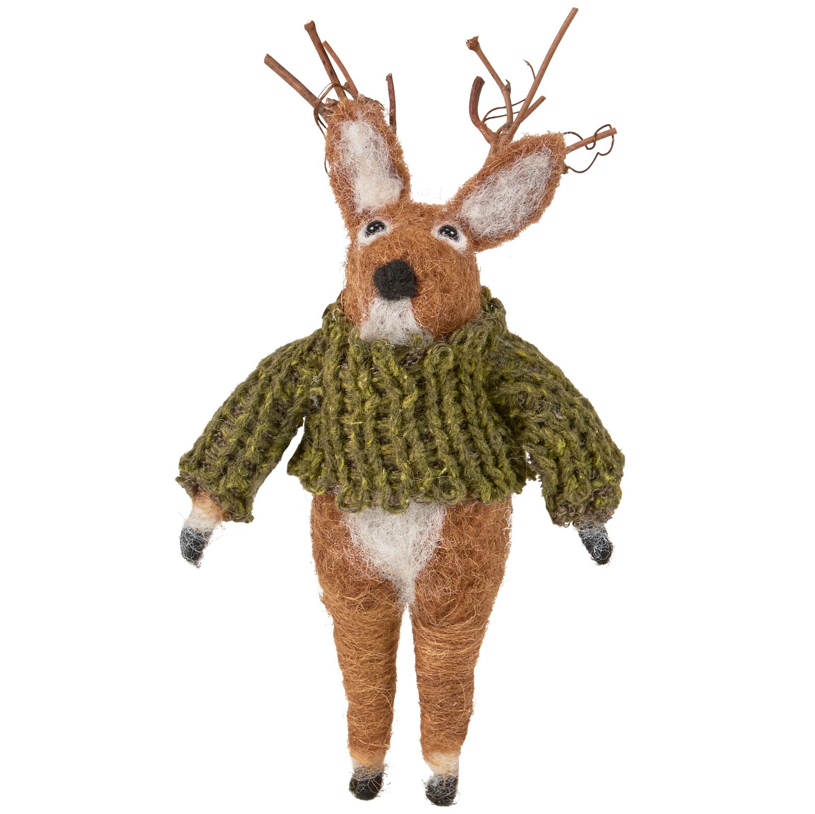 Primitives by Kathy Felt Cozy Sweater Deer Buck Holiday Ornament Critter Gift