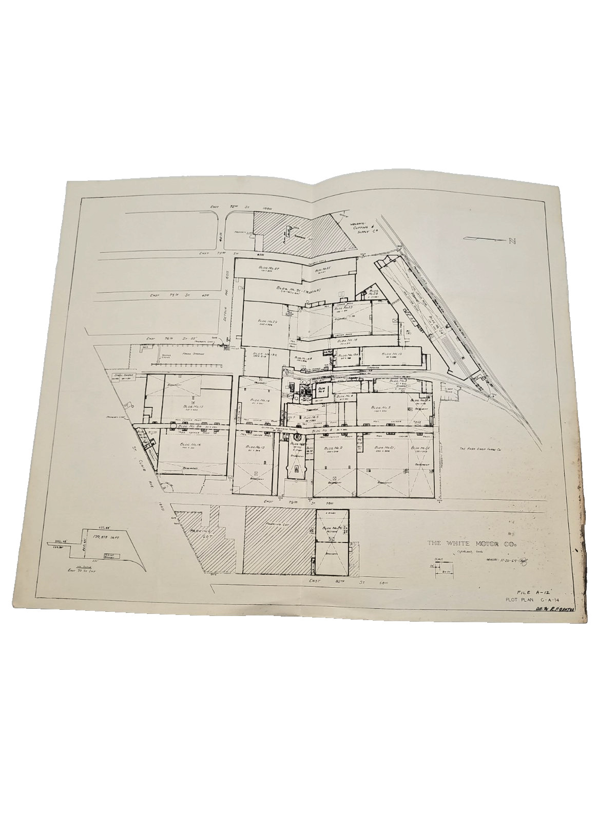 Vintage White Motor Company Blueprints Cleveland Ohio Trucks Building 1960s RARE Vintage White Motor Company Blueprints Cleveland Ohio Trucks Building 1960s RARE