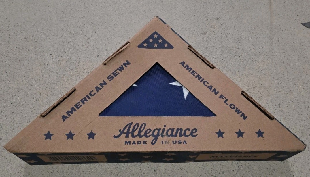 Allegiance Made in USA Sewn American Flag 4x6 ft Folded Boxed NEW 