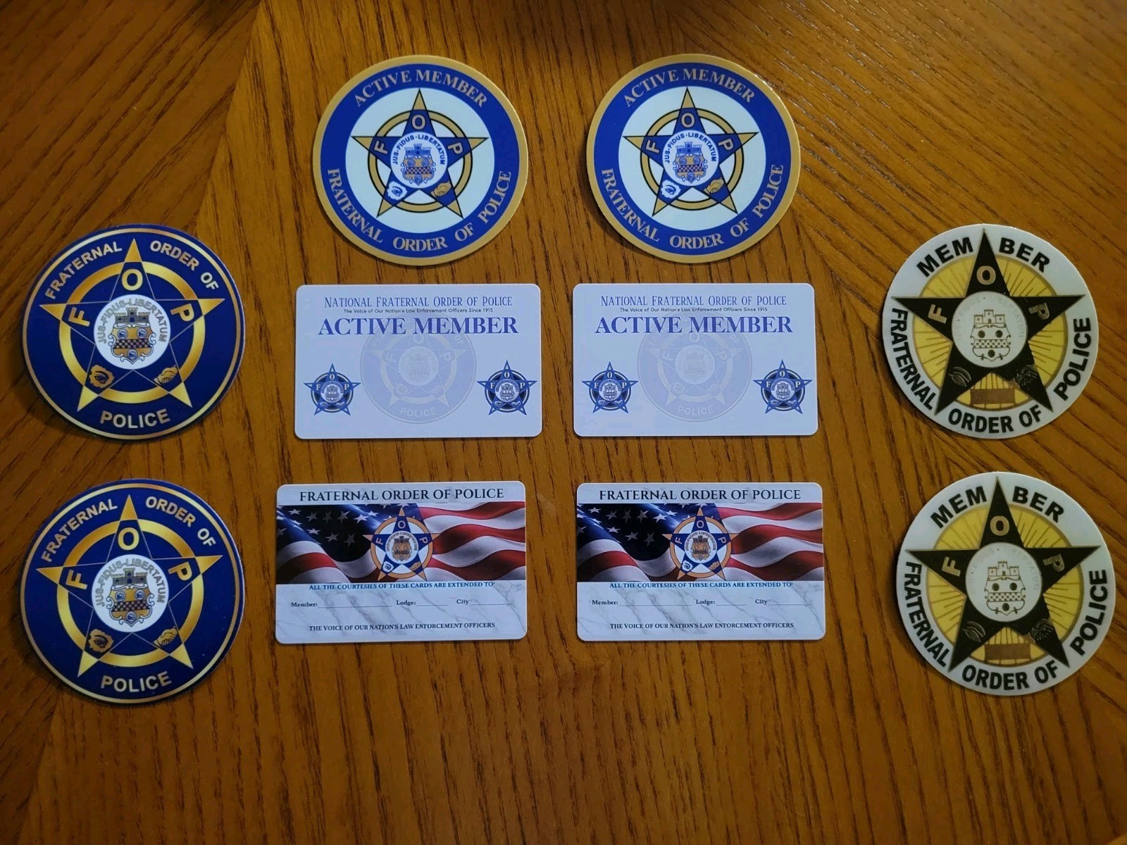 ( 10 Piece ) F.O.P. ACTIVE Member Lot w/ Courtesy Cards - UV Transfer Decals ( 10 Piece ) F.O.P. ACTIVE Member Lot w/ Courtesy Cards - UV Transfer Decals