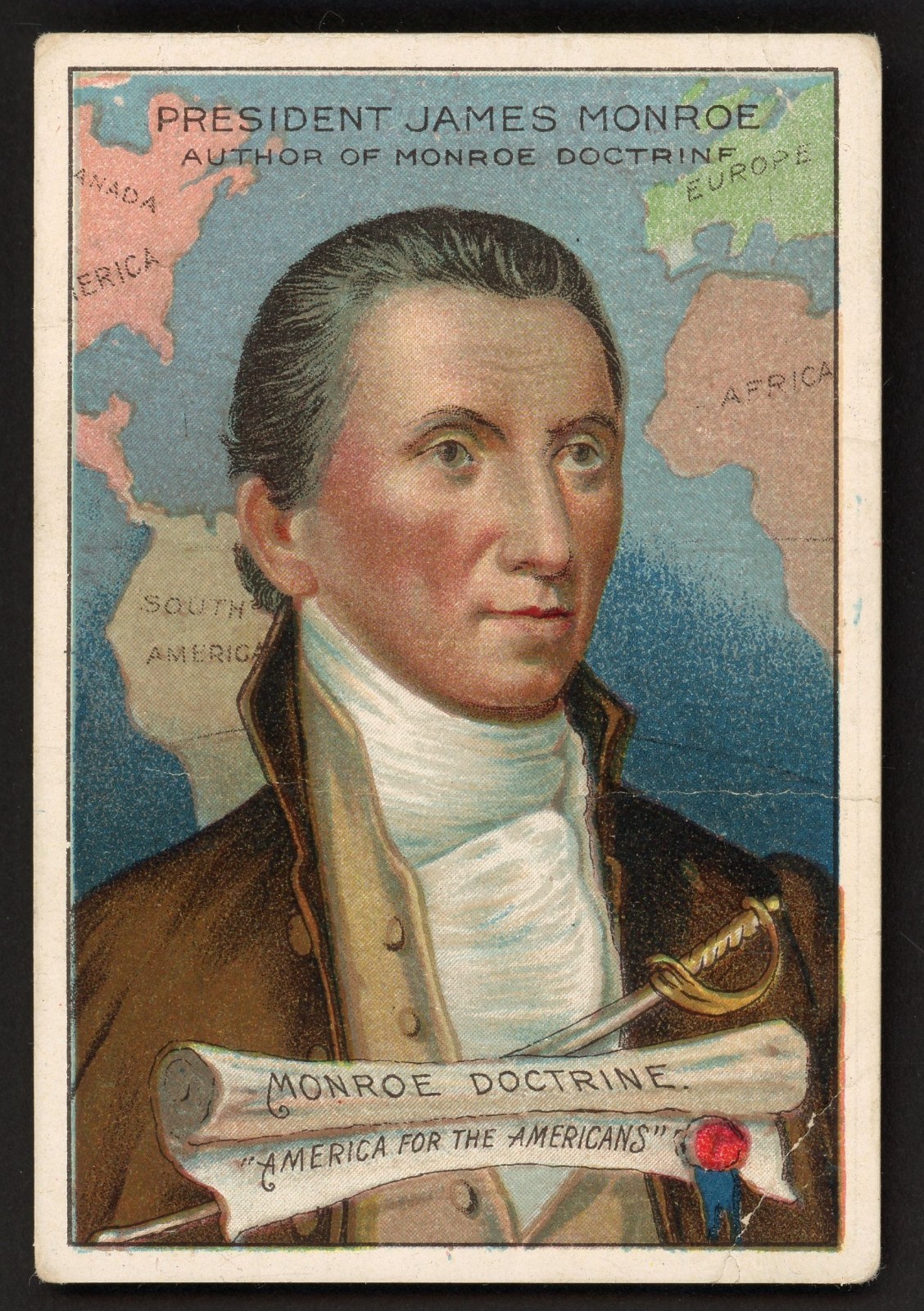 1911 T68 Men of History James Monroe G/VG; creases