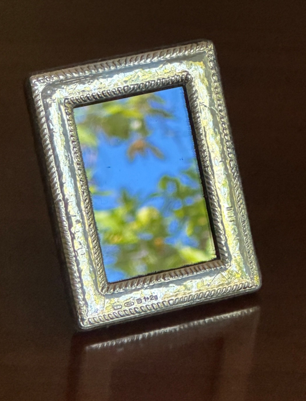 Vtg Italian Sterling Silver 925 Frame Hand Hammered 2.5\