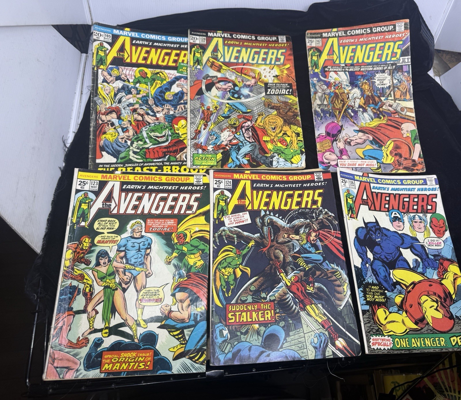 6 Vintage bronze age marvel the avengers Comics Lot 