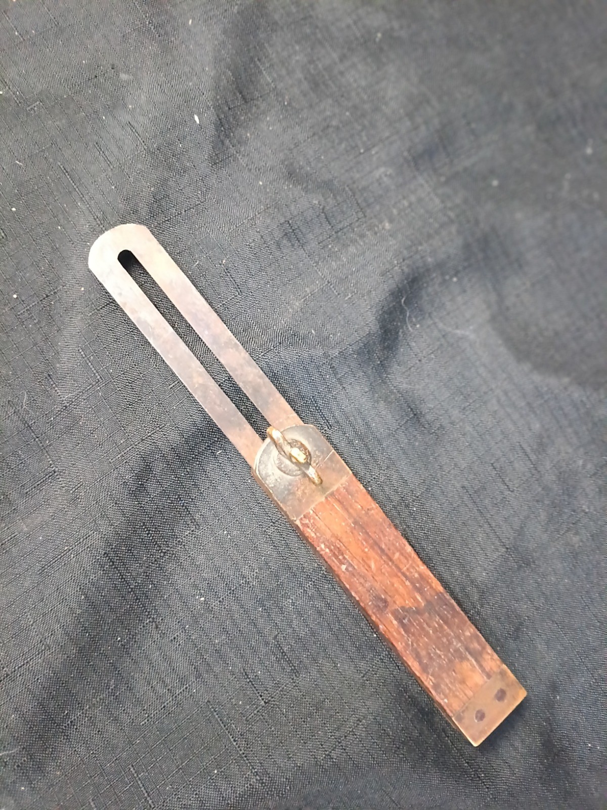 Vintage Rosewood Brass Sliding T-Bevel Square Carpentry Woodworking Angle Tool