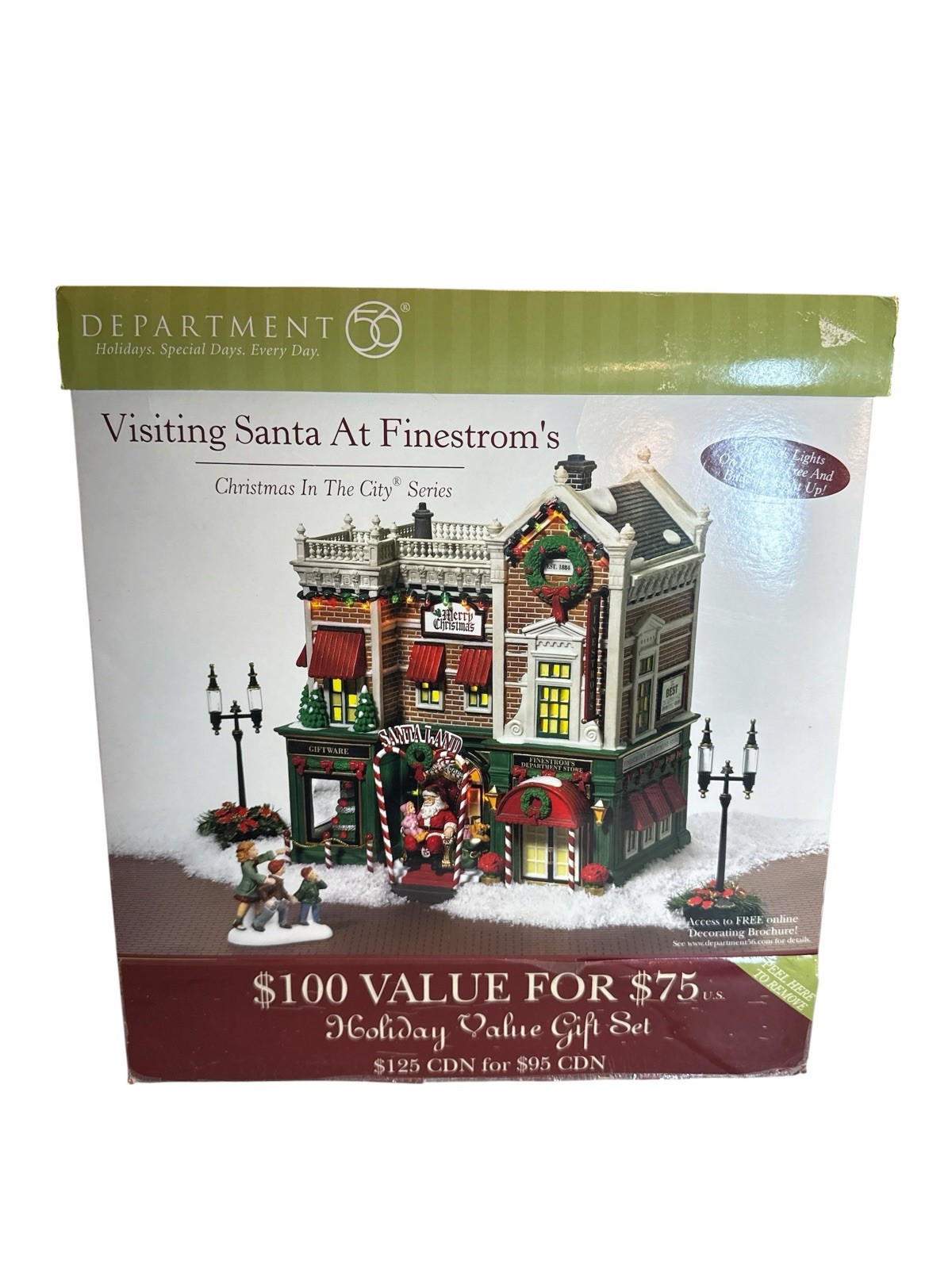 Dept 56 Christmas in the City - Visiting Santa Finestrom\'s Missing Children 2005