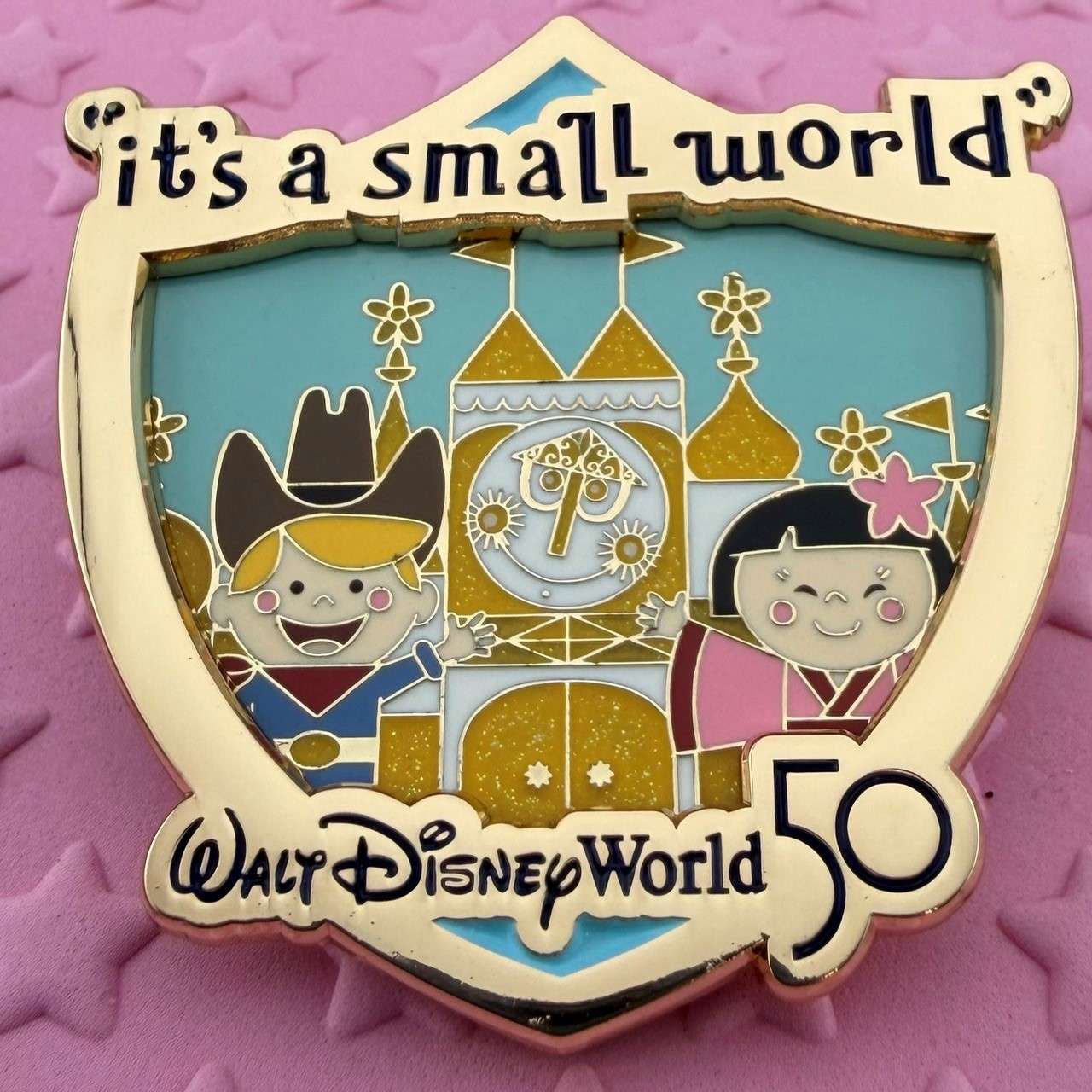 2021 WDW 50th Anniversary Attraction Crest Pin - IT'S A SMALL WORLD LE 2000 2021 WDW 50th Anniversary Attraction Crest Pin - IT'S A SMALL WORLD LE 2000