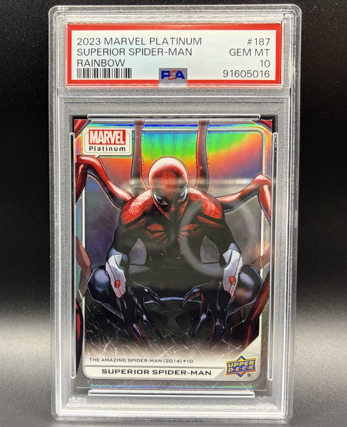 2023 Upper Deck Marvel Platinum Superior Spider-Man #187 Rainbow PSA 10 GEM MINT