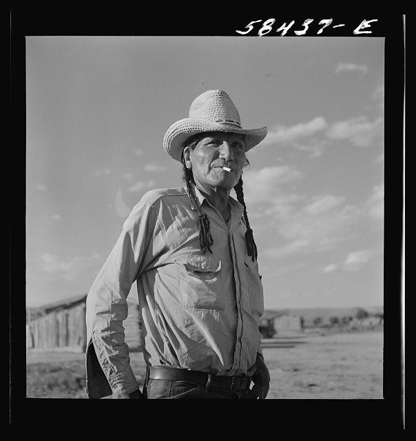 Photo:Cheyenne Indian on Tongue River Reservation near Lame Deer, Montana