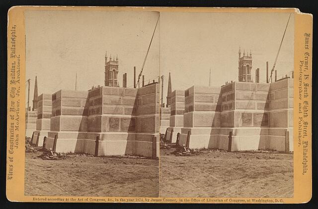Philadelphia PA 1870s New City Building Construction Sub-Basement Views
