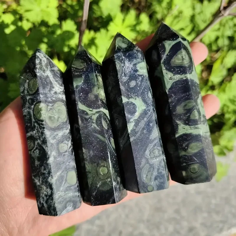 Natural Kambaba Jasper Stone Point Obelisk Gemstone Crystal Tower Home Decor Natural Kambaba Jasper Stone Point Obelisk Gemstone Crystal Tower Home Decor