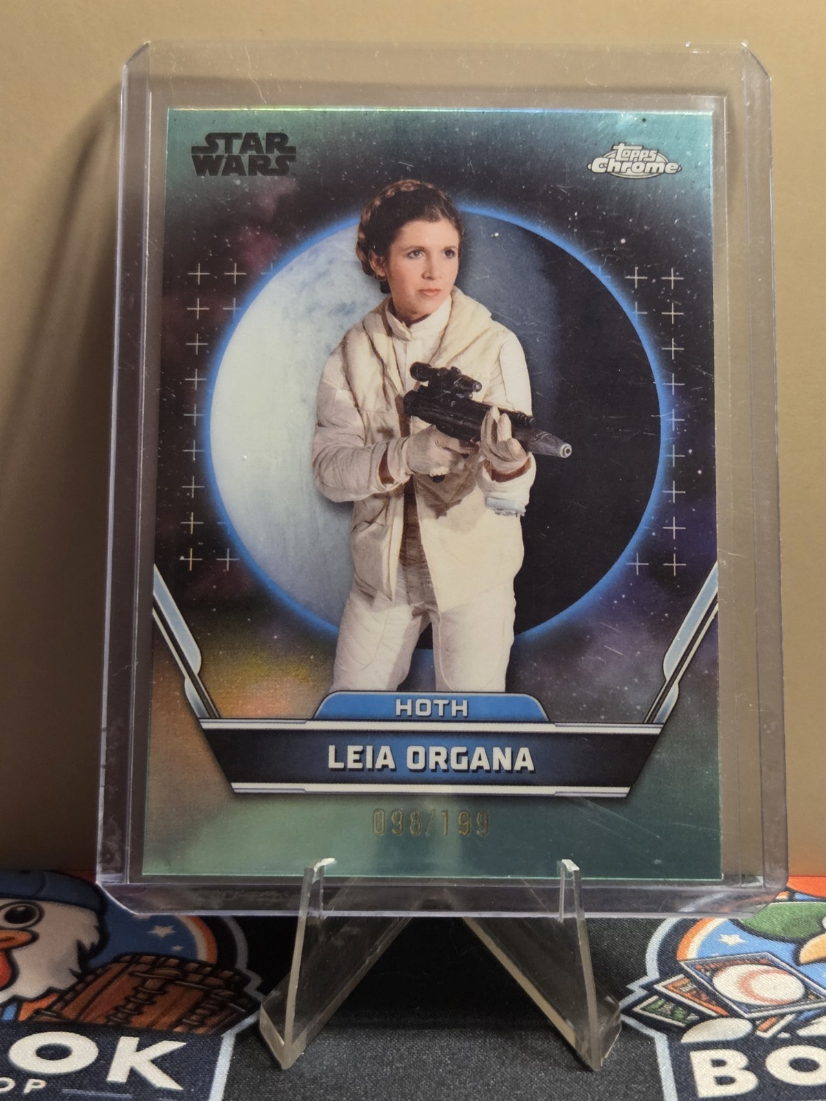 2024 Topps Star Wars Hyperspace Leia Organa Aqua Refractor /199 #91