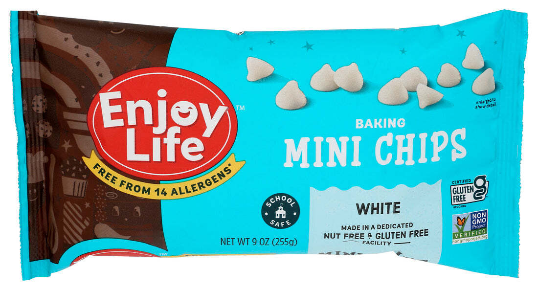 Enjoy Life Mini Chips White Baking Chocolate 9 oz, Pack of 2