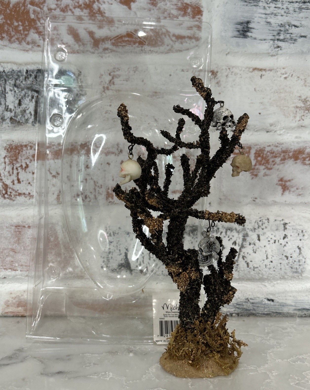 Lemax Spooky Town Dying Elm Tree w Skulls Halloween Scary Village Retired 2009