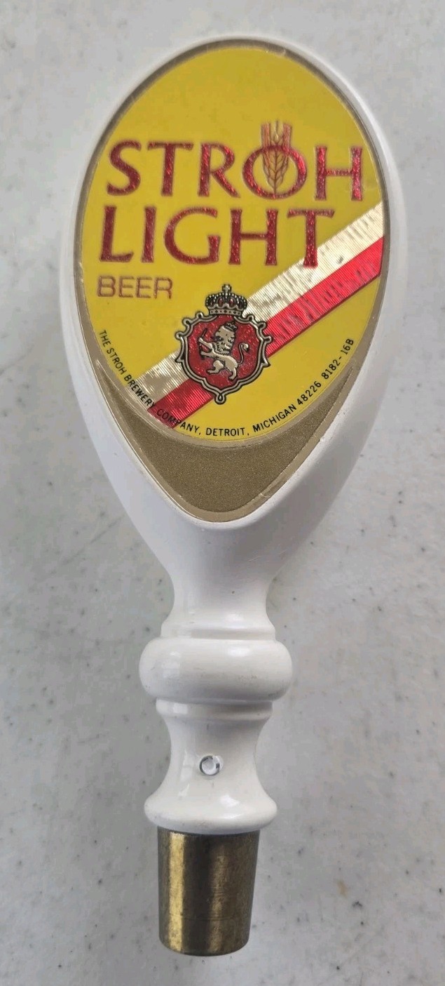 Vintage Stroh\'s Light Beer Tap Handle 8\