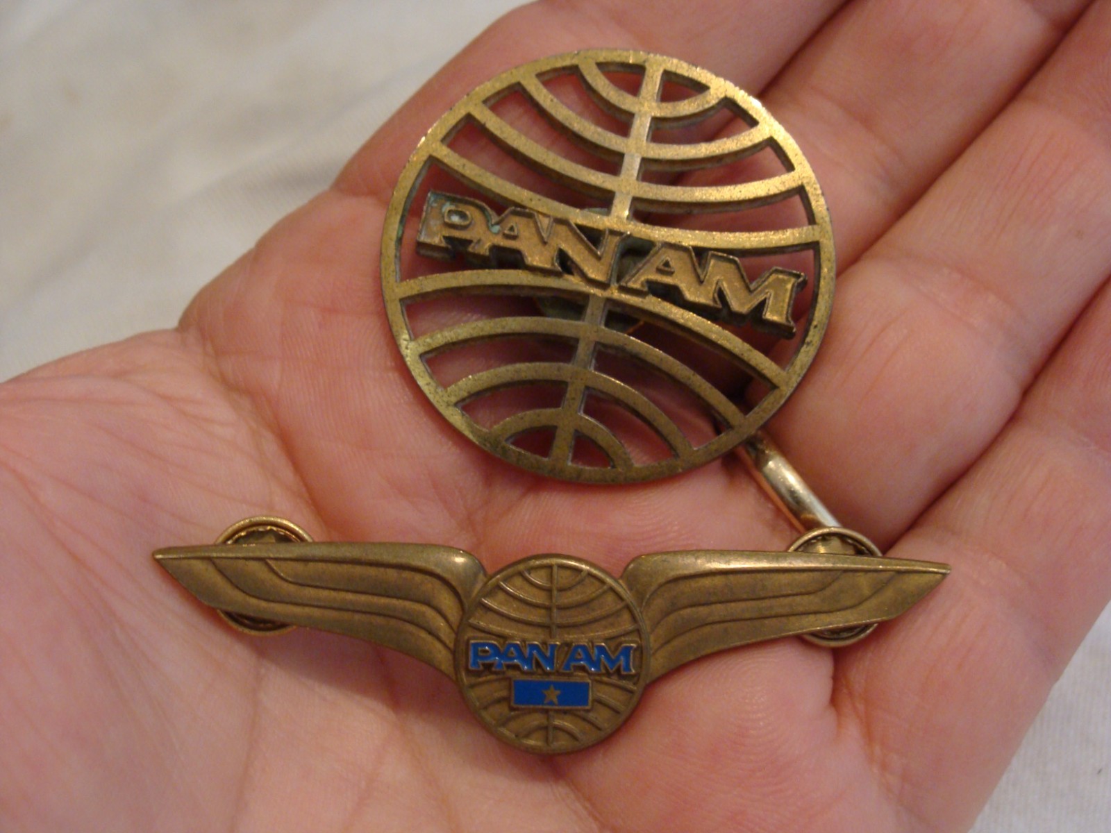 Vintage Pan Am Airlines flight engineer Wings 1 Star 2.75